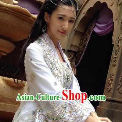 Chinese Historical Drama The Legend of Zu Ancient Magic Princess Bi Wu Costume and Headpiece for Women