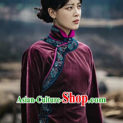 Chinese Historical Drama Candle in The Tomb The Wrath of Time Grave Robber Lady Hong Costume and Headpiece for Women