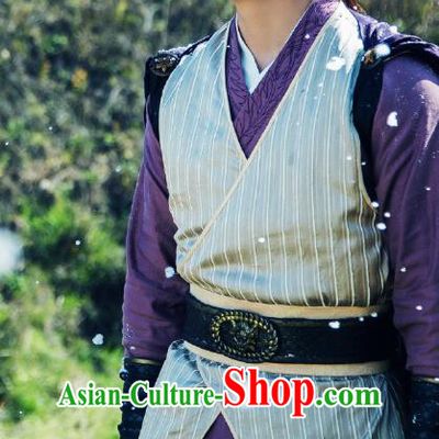Chinese Ancient Qin Dynasty Swordsman Lian Jin Historical Drama A Step Into The Past Costume for Men