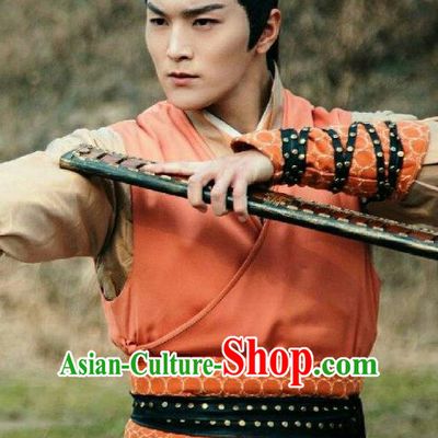 Chinese Ancient State of Qin Swordsman Lian Jin Historical Drama A Step Into The Past Costume for Men