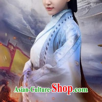 Chinese Historical Drama A Step Into The Past Ancient State of Zhao Princess Zhao Qian Costume and Headpiece for Women