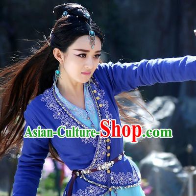 Chinese Historical Drama The Legend of Zu Ancient Fairy Yu Wuxin Costume and Headpiece for Women