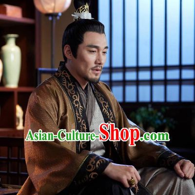 Swords of Legends Chinese Ancient Royal Duke Yue Shaocheng Clothing Historical Drama Costume and Headwear for Men
