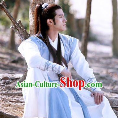 Swords of Legends Chinese Ancient Royal Prince Xia Yize Clothing Historical Drama Costume and Headwear for Men