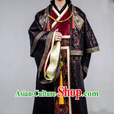 Swords of Legends Chinese Ancient King Li Niao Clothing Historical Drama Costume and Headwear for Men