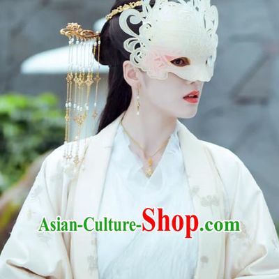 Chinese Ancient Court Princess Rong Le Historical Drama Princess Silver Costume and Headpiece for Women