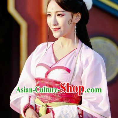 Chinese Historical Drama Swords of Legends Ancient Female Swordsman Pi Chen Costume and Headpiece for Women