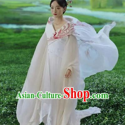 Chinese Ancient Imperial Consort Ye Ningzhi Hanfu Dress Historical Drama Legend of the Phoenix Costume and Headpiece for Women