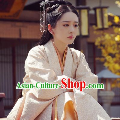 Chinese Drama Princess Silver Ancient Royal Infanta Zhao Yun Historical Costume and Headpiece for Women