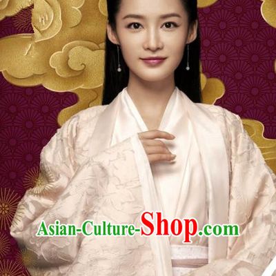 Chinese Historical Drama Ancient Princess Lin Wan Er Qing Yu Nian Joy of Life Costume and Headpiece Complete Set