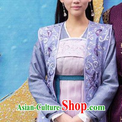 Chinese Ancient Noble Lady Qiao Huixin Hanfu Dress Historical Drama The Love By Hypnotic Costume and Headpiece for Women