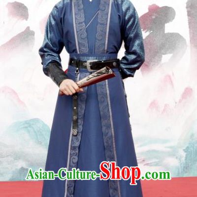 Chinese Drama The Love By Hypnotic Ancient Swordsman Gong Yuanhan Historical Costume and Headwear for Men