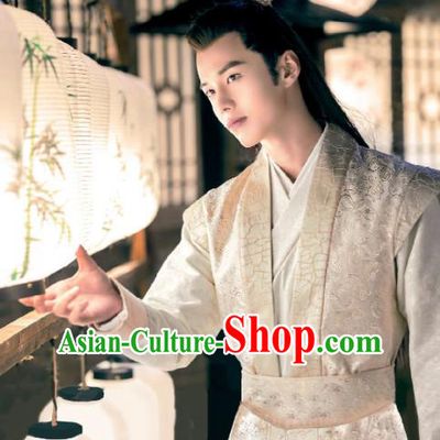 Chinese Drama The Love By Hypnotic Ancient Swordsman Aide Yushu Historical Costume and Headwear for Men