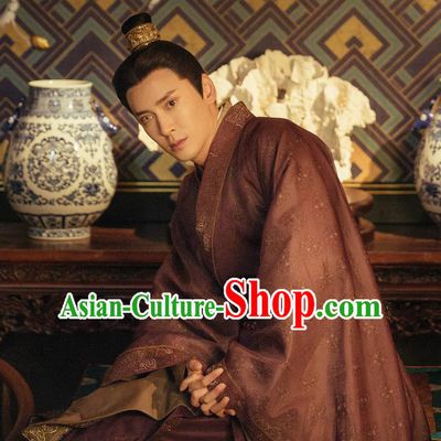 Under the Power Chinese Historical Drama Ancient Ming Dynasty Assistant Minister Yan Shifan Costume and Headwear for Men