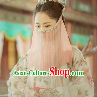 Chinese Historical Drama Ancient Ming Dynasty Courtesan Yuan Jinxia Hanfu Dress Under the Power Costume and Headpiece for Women
