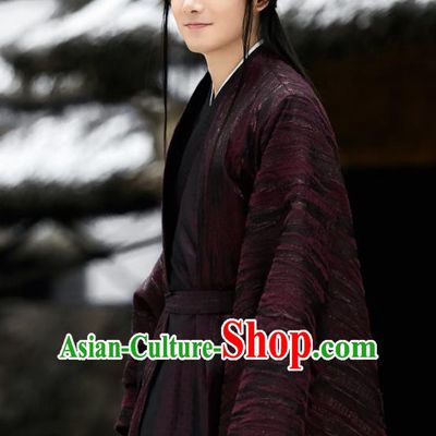 Chinese Ancient Demon Clan King Yan Chiwu Drama Sansheng Sanshi Pillow Eternal Love of Dream Costume and Headpiece Complete Set