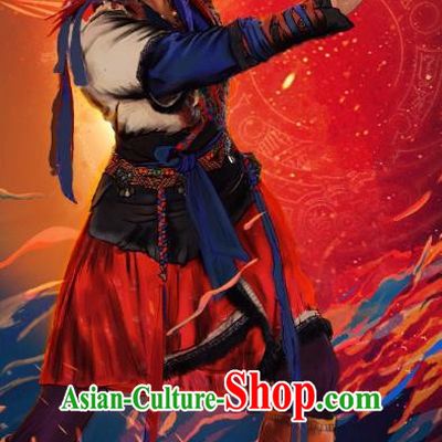 Chinese Ancient Saintess Dress Historical Drama Demon Catcher Ying Su Costume and Headpiece for Women