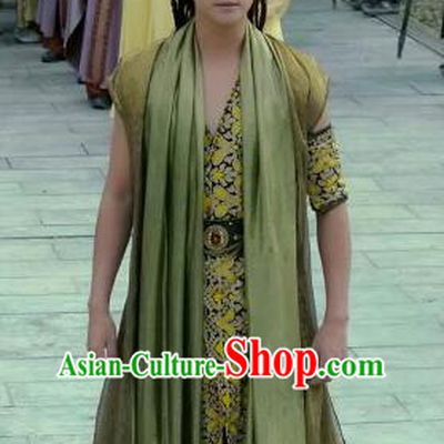 Drama An Oriental Odyssey Chinese Ancient Tang Dynasty Servant A Ying Costume and Headpiece Complete Set