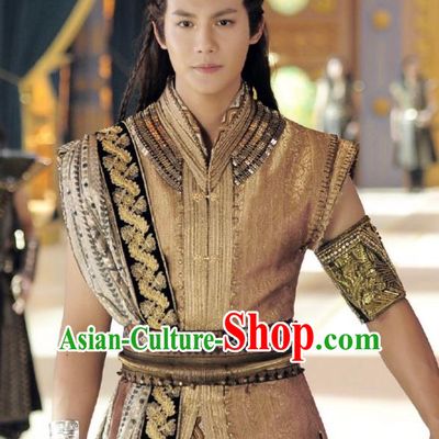 Drama An Oriental Odyssey Chinese Ancient Tang Dynasty Prince Mu Le Costume and Headpiece Complete Set