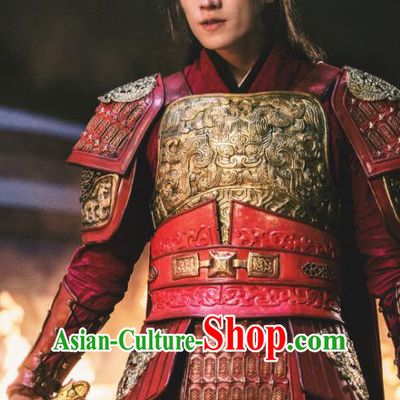 Drama Hero Dream Chinese Ancient Han Dynasty General Han Xin Armor Costume and Headpiece Complete Set