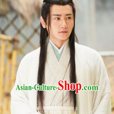 Drama Hero Dream Chinese Ancient Han Dynasty Counselor Zhang Liang Costume and Headpiece Complete Set
