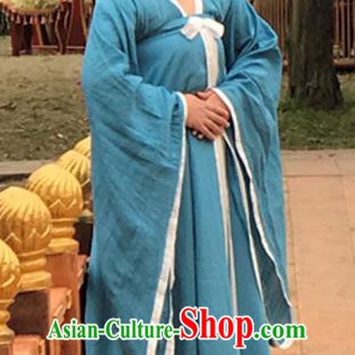 Chinese Ancient Court Maid Hanfu Dress Historical Drama Mengfei Comes Across Palace Lady Costumes and Hair Accessories
