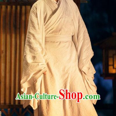 Chinese Ancient Musician of Li Clothing Drama Love of Thousand Years Fu Jiuyun Costumes and Hair Pin