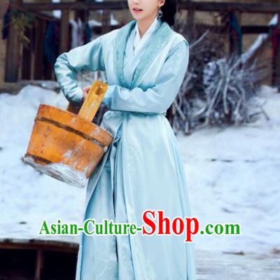 Chinese Ancient Hanfu Dress and Hair Accessories Historical Drama Love of Thousand Years Across Di Nv Costumes