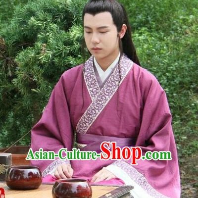 Drama Men with Sword Chinese Ancient King Ling Guang Costume and Headpiece Complete Set