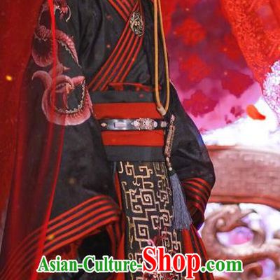 Chinese Ancient Emperor Apparel Clothing and Jade Hairpin Drama King Is Not Easy Ji Man Historical Costumes and Hat