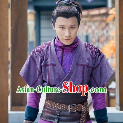 Chinese Ancient Swordsman Hanfu Clothing and Headdress Drama The Taosim Crandmaster Gong Han Costumes