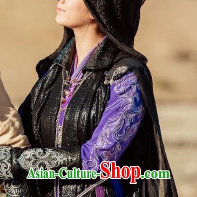 Chinese Ancient Female Swordsman Costume Historical Drama The Taosim Crandmaster Zi Liuli Hanfu Dress and Headdress