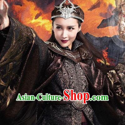 Chinese Ancient Costume Historical Drama The Taosim Crandmaster Demon Swordsman Xiao Wusheng Hanfu Dress and Hair Crown