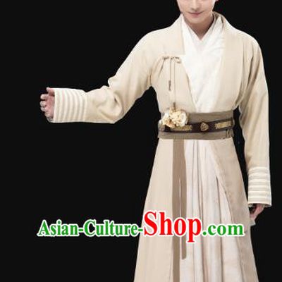 Chinese Ancient Swordsman White Clothing and Headpieces Drama the Birth of the Dream King Zhao Qingfeng Costumes