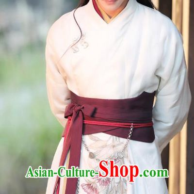 Chinese Ancient Young Knight White Clothing and Headpieces Drama the Birth of the Dream King Swordsman Ji Chuan Costumes
