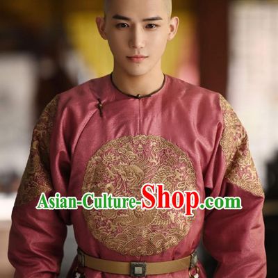 Chinese Ancient Manchu Thirteen Prince Garment Drama Dreaming Back to the Qing Dynasty Aisin Gioro Yun Xiang Gown Apparel Costumes