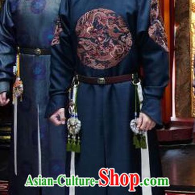 Chinese Ancient Manchu Ten Prince Aisin Gioro Yin E Garment Drama Dreaming Back to the Qing Dynasty Gown Apparels Costumes