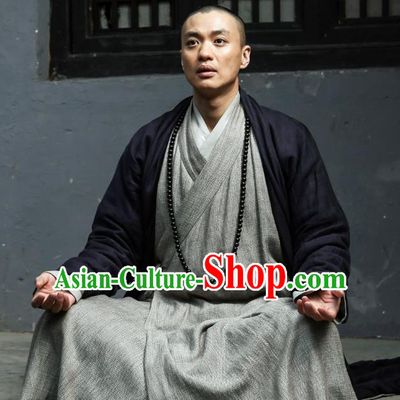 Chinese Ancient Ming Dynasty Monk Garment Drama The Great Shaolin Cheng Wendao Apparels Clothing