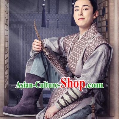 Chinese Ancient Knight Garment and Headwear Drama To Get Her Swordsman Apparels Cui Xun Costumes