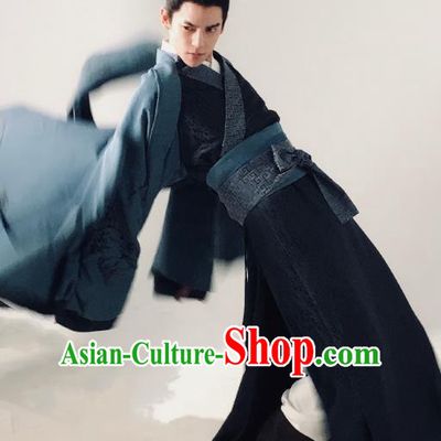 Chinese Ancient Prince Apparels Garment and Headwear Drama To Get Her Swordsman Tu Siyi Costumes