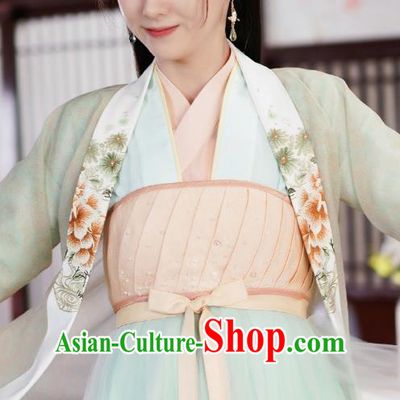 Chinese Ancient Princess Garment Green Dress and Hair Jewelries Drama To Get Her Court Lady Lin Zhengzheng Apparels Costumes