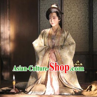 Chinese Ancient Queen Apparels Garment Court Lady Hanfu Dress and Headpieces Drama Control by Zhen Guan Empress Zhangsun Costumes