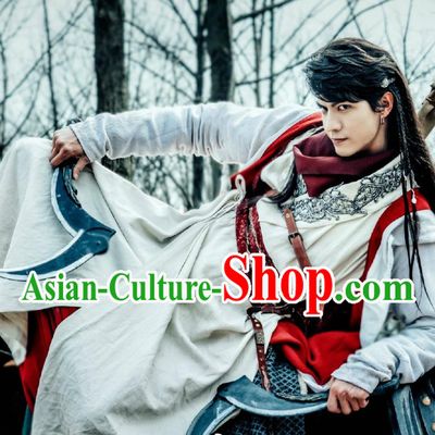 Chinese Ancient Young Knight Apparels Garment and Headwear Wuxia Drama The Lost Swordship Swordsman Yi Feng Costumes