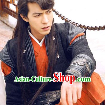 Chinese Ancient Swordsman Knight Apparels and Headwear Wuxia Drama The Lost Swordship Yi Feng Garment Costumes