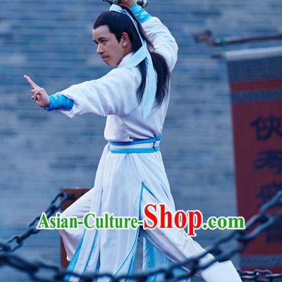 Chinese Ancient Apparels Knight Costumes and Headwear Wuxia Drama Xiya Xia Swordsman Li Xiya Garment