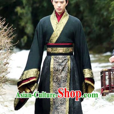 Chinese Ancient Official Black Garment Costumes and Headwear Drama I am A Pet At Dali Temple Swordsman Mo Qingyan Apparels