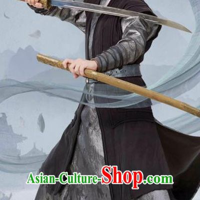 Chinese Ancient Imperial Bodyguard Garment Costumes and Hairdo Crown Drama I am A Pet At Dali Temple Swordsman Xuan Yu Hanfu Apparels