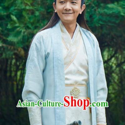 Chinese Ancient Young Castellan Apparels Costumes and Headwear Wuxia Drama Xiya Xia Swordsman Yue Hao Garment