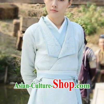 Chinese Ancient Apparels Female Swordsman Costumes and Headpiece Drama The Starry Night The Starry Sea Lu Li Hanfu Dress Garment
