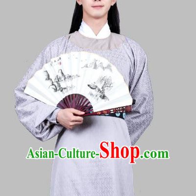 Chinese Ancient Song Dynasty Scholar Apparels Costumes and Hair Accessories Drama Kai Feng Qi Tan Bao Zheng Robe Garment